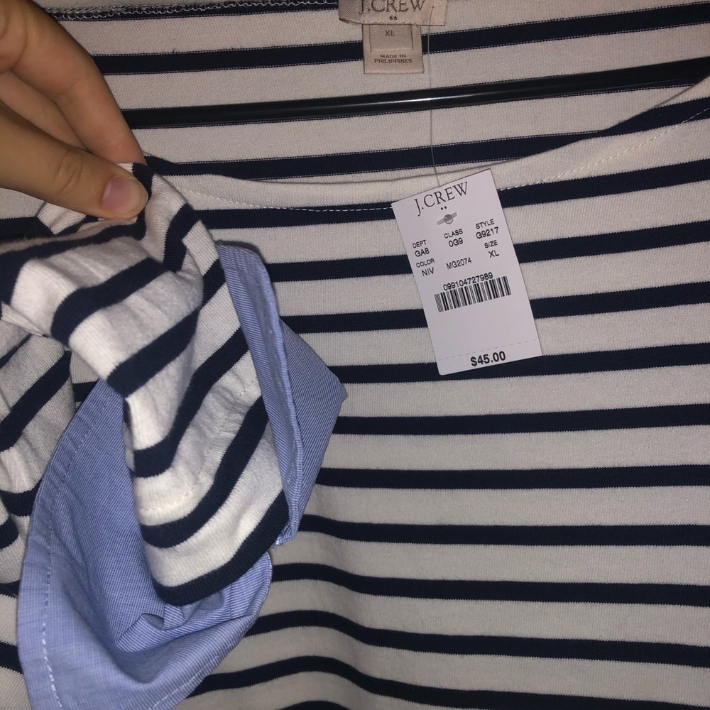 JCrew stripped long sleeve dress shirt
